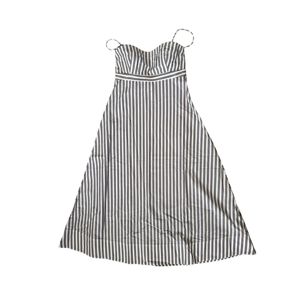 J.Crew Minimalist Empire Waist Dress Striped Cotton Poplin Crushed Crimson 2 - Picture 5 of 11